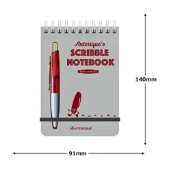 Anterique Scribble Notebook B7 White Premium Paper with Ballpoint Pen