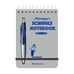 Anterique Scribble Notebook B7 White Premium Paper with Ballpoint Pen
