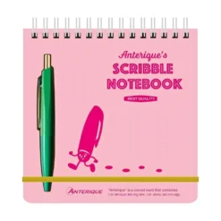 Anterique Scribble Notebook Square Coloured Paper with Ballpoint Pen
