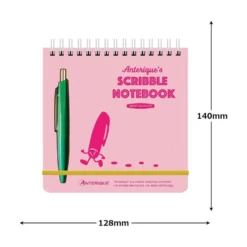 Anterique Scribble Notebook Square Coloured Paper with Ballpoint Pen