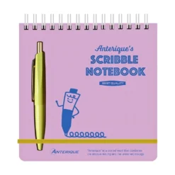 Anterique Scribble Notebook Square Coloured Paper with Ballpoint Pen