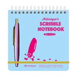 Anterique Scribble Notebook Square Coloured Paper with Ballpoint Pen