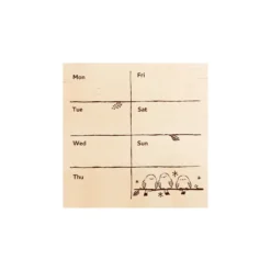 Beverly Irodori Hanko Striped Enaga Weekly Calendar Stamp