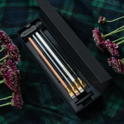 Blackwing Pencil Essentials Set – Core Pencils, Sharpener & Point Guard