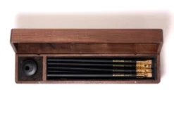 Blackwing Walnut Box Set – Luxury Pencil Set with Long Point Sharpener