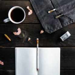 Blackwing Slate A5 Notebook + Pencil - White