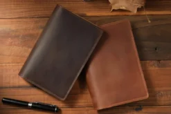 Crazy Horse Leather Pocket Notebook Cover (Fits Field Notes)