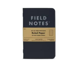 Field Notes 'Pitch Black' Memo Book A6 [3 Pack]
