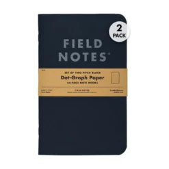 Field Notes 'Pitch Black' Notebook A5 Large [2 Pack]