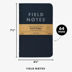 Field Notes 'Pitch Black' Notebook A5 Large [2 Pack]