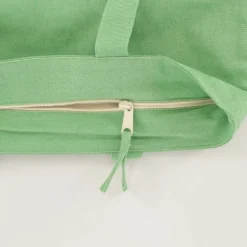 Fujiya Peko-chan & Shibata Shiba Inu Green Canvas Tote Bag [A4 size]