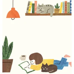 Furukawa Shiko 4designs Memo Pad - Cat On TV