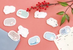 Furukawa Washi Mofushiro Animal Sticky Notes – Winter Edition