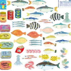 Haco Stickers Box of Seal Stickers — Fish