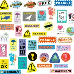 Haco Stickers Box of Seal Stickers — Attention/Caution