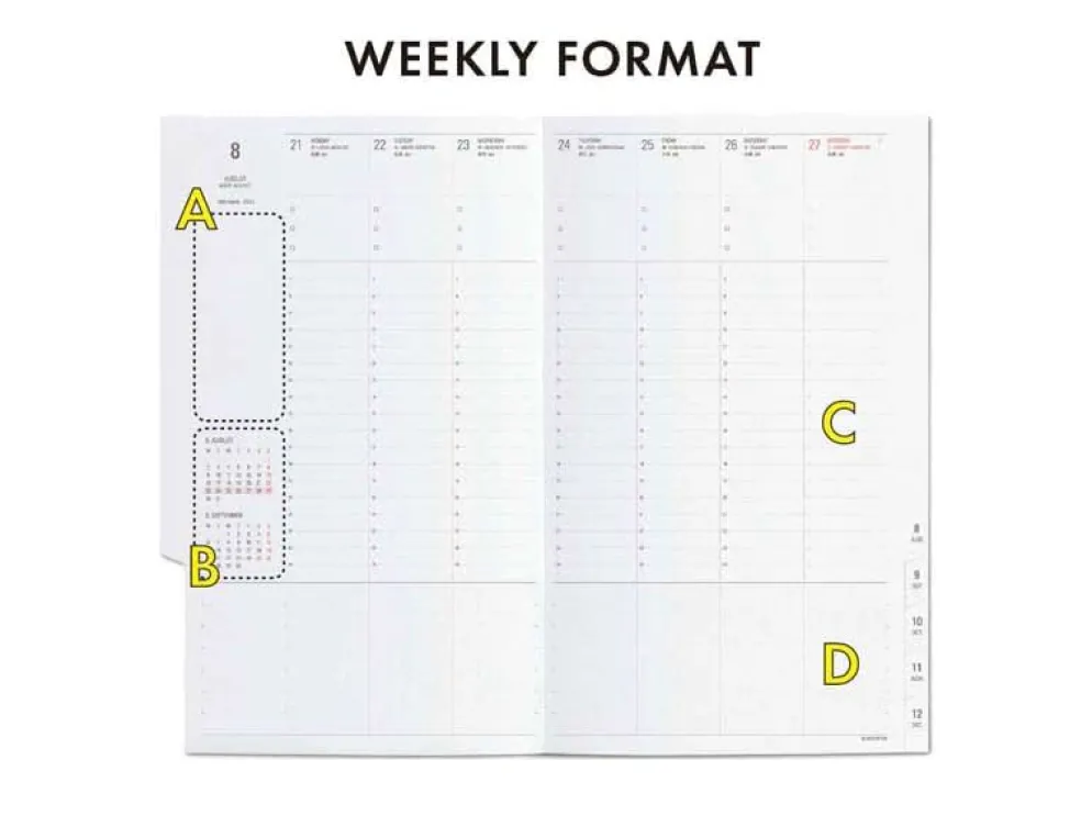 Hightide 2026 Nähe B6 Weekly Vertical Diary