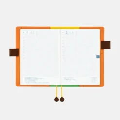 Hobonichi 2026 A5 Cousin Cover: 100%ORANGE - Where’s the Squirrel Going
