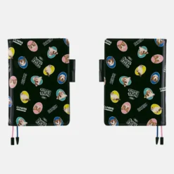 Hobonichi 2026 A5 Cousin Cover: Candy Stripper - Random Dog & Cat (Black)