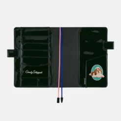 Hobonichi 2026 A5 Cousin Cover: Candy Stripper - Random Dog & Cat (Black)