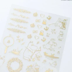 Hobonichi 2027 Accessories: Moomin - Foil-Stamped Clear Stickers (Adventure Log)