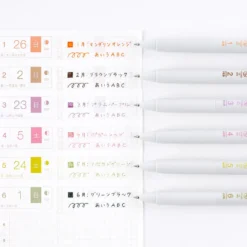 Hobonichi Accessories: TSUKI no IRO: Uniball One Set of 6 with Case