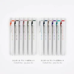 Hobonichi Accessories: TSUKI no IRO: Uniball One Set of 6 with Case