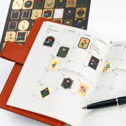 Hobonichi 2027 Accessories: Yoshie Watanabe - Foil-Stamped Stickers (Petit Bloom)