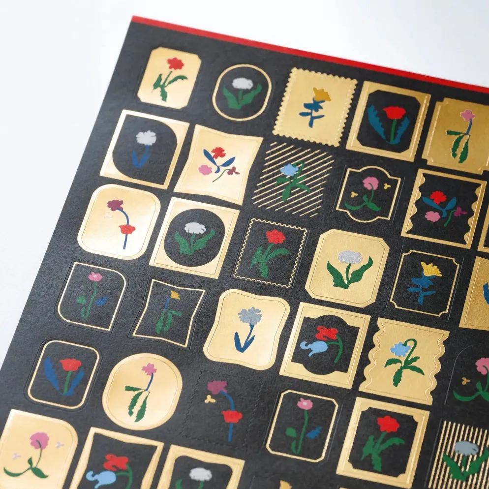 Hobonichi 2027 Accessories: Yoshie Watanabe - Foil-Stamped Stickers (Petit Bloom)