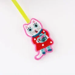 Hobonichi 2026 Accessories: Yumi Kitagishi - Embroidered Bookmark - White Cat
