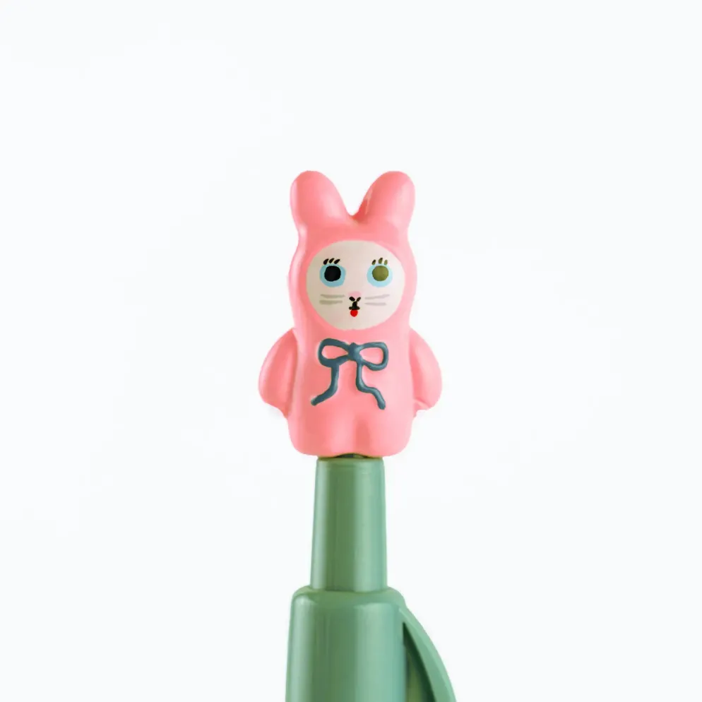 Hobonichi 2027 Accessories: Yumi Kitagishi - Ballpoint Pen (White Cat Bunny)