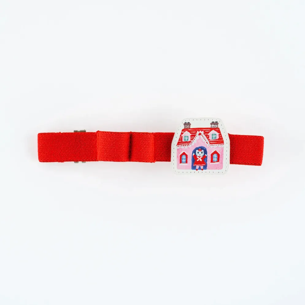 Hobonichi 2027 Accessories: Yumi Kitagishi - Book Band with Charm (White Cat)