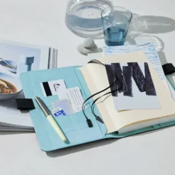 Hobonichi A5 Cousin Cover: Colors - Black x Clear Blue