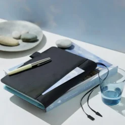 Hobonichi A5 Cousin Cover: Colors - Black x Clear Blue