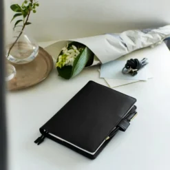 Hobonichi A5 Cousin Cover: Leather - TS Basic - Black