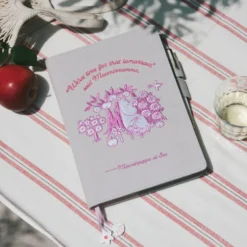 Hobonichi 2027 A5 Cousin Cover: Moomin - My Yard (Pink Gray)