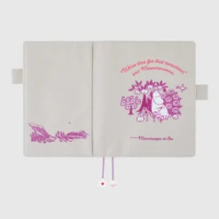 Hobonichi 2027 A5 Cousin Cover: Moomin - My Yard (Pink Gray)