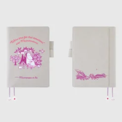 Hobonichi 2027 A5 Cousin Cover: Moomin - My Yard (Pink Gray)