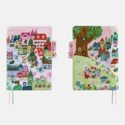 Hobonichi 2027 A5 Cousin Cover: Yumi Kitagishi - White Cat Village