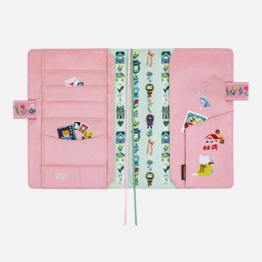 Hobonichi 2027 A5 Cousin Cover: Yumi Kitagishi - White Cat Village
