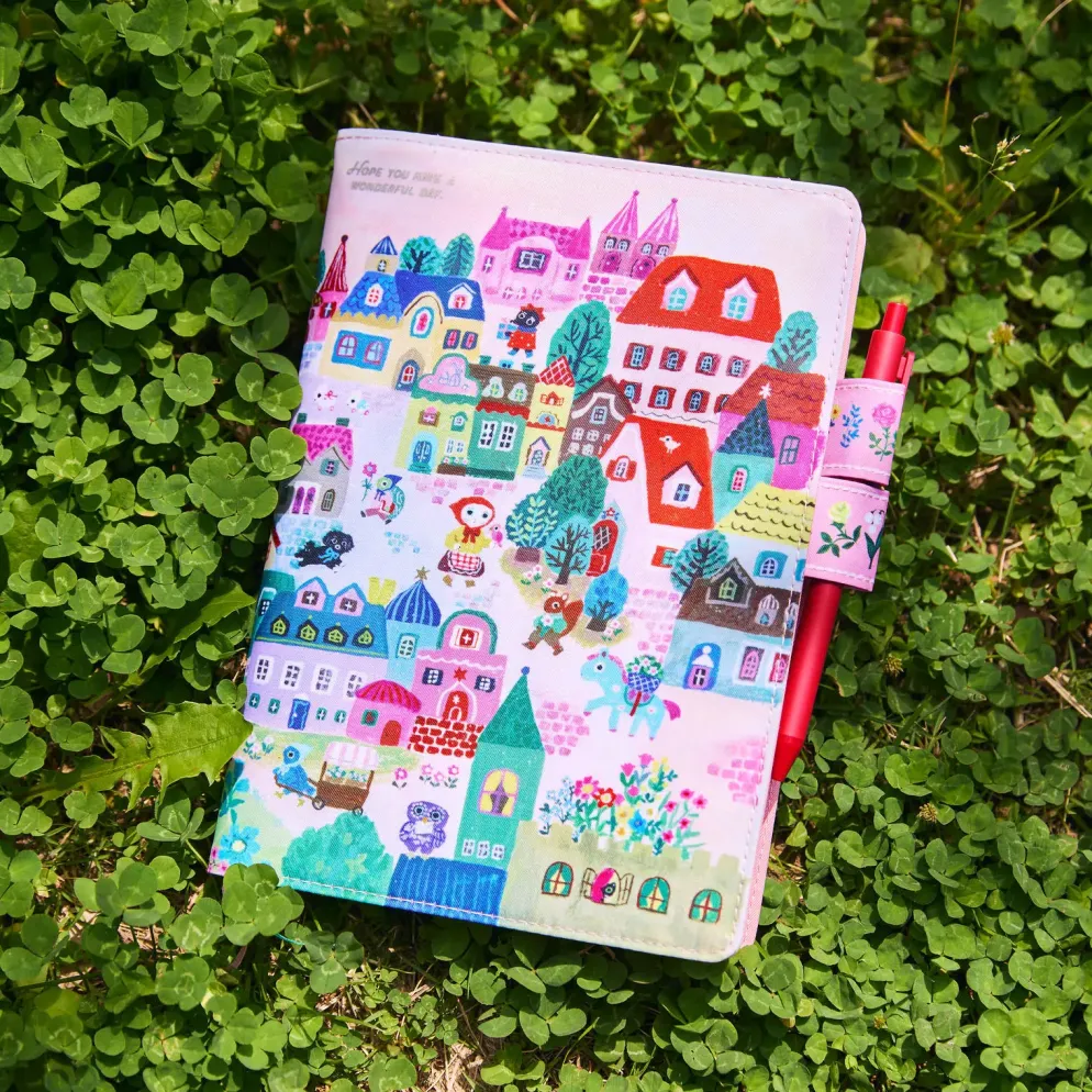 Hobonichi 2027 A5 Cousin Cover: Yumi Kitagishi - White Cat Village
