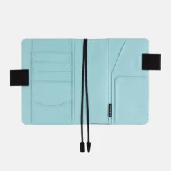 Hobonichi A6 Planner Cover: Colors - Black x Clear Blue