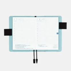 Hobonichi A6 Planner Cover: Colors - Black x Clear Blue