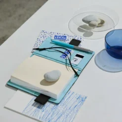 Hobonichi A6 Planner Cover: Colors - Black x Clear Blue