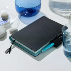 Hobonichi A6 Planner Cover: Colors - Black x Clear Blue