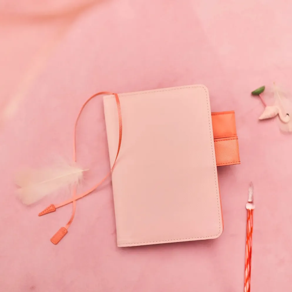 Hobonichi 2026 A6 Planner Cover: Colors - Airy Flamingo
