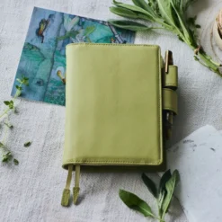 Hobonichi 2026 A6 Planner Cover: Leather - Sage Green