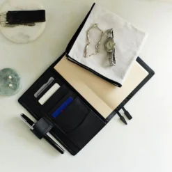 Hobonichi A6 Planner Cover: Leather - TS Basic - Black