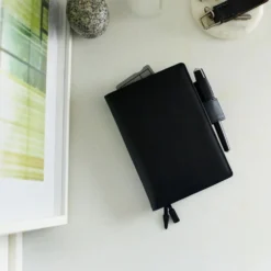 Hobonichi A6 Planner Cover: Leather - TS Basic - Black