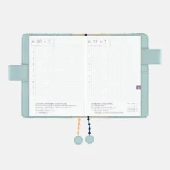 Hobonichi 2027 A6 Planner Cover: minä perhonen - felice (Blue)