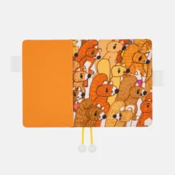 Hobonichi 2026 A6 Planner Cover: 100%ORANGE - Squirrel Squadron